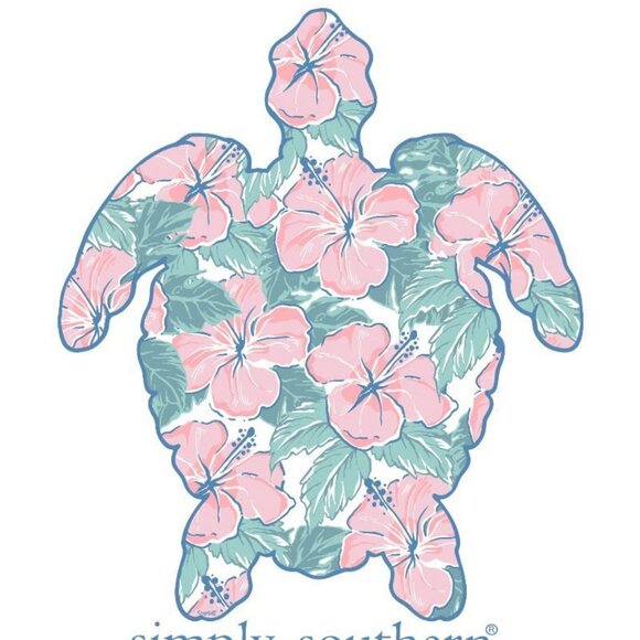 Hibiscus Turtle Tracker Tee by Simply Southern NWT Rare! XL LAST 1 One Day SALE - Picture 3 of 3